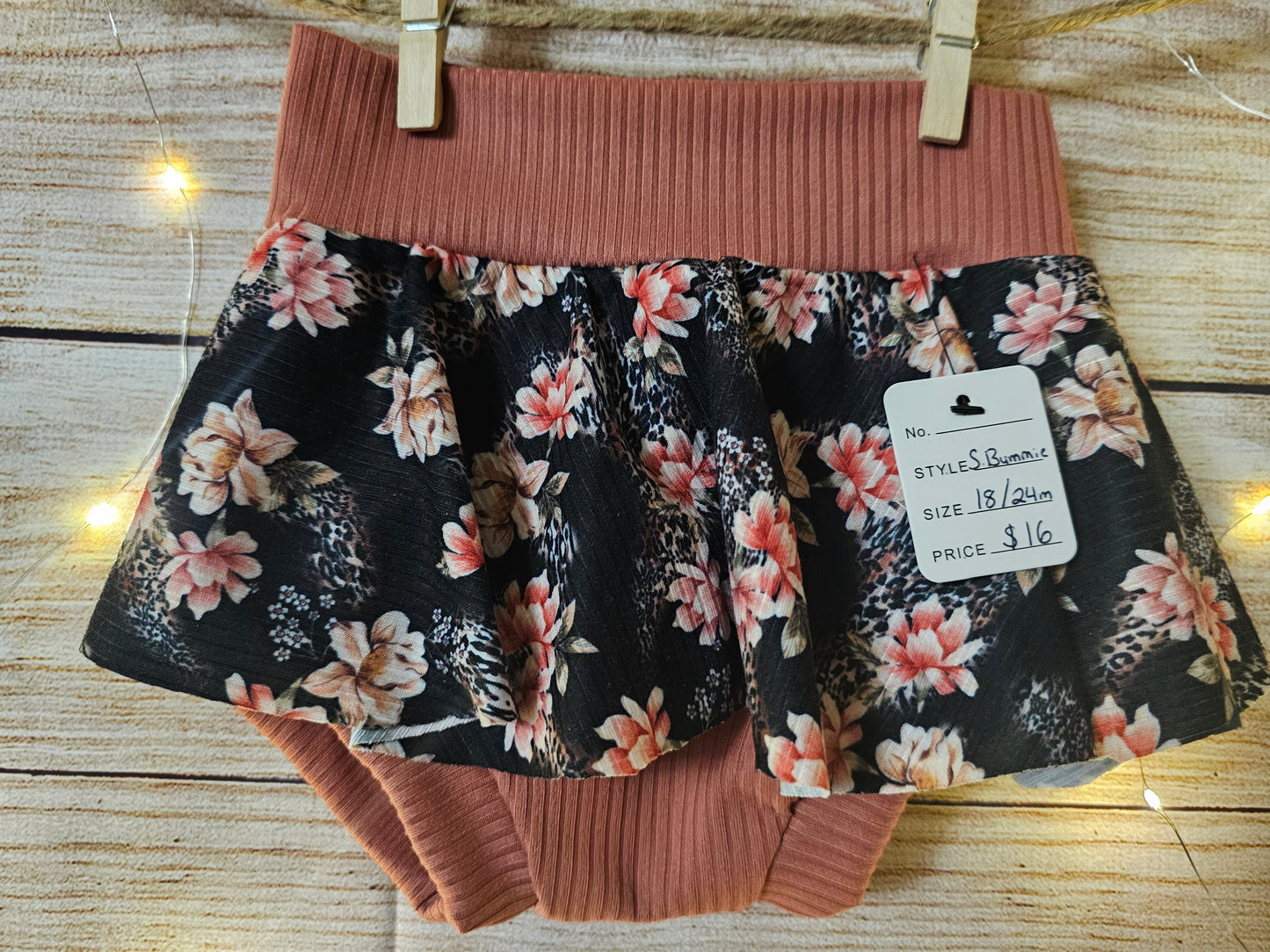 Cheetah Floral Skirt Bummies