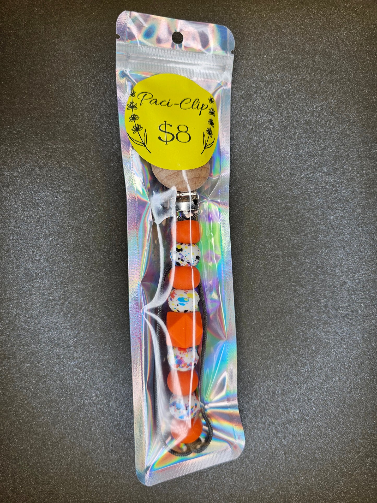 Abstract Orange Paci Clip