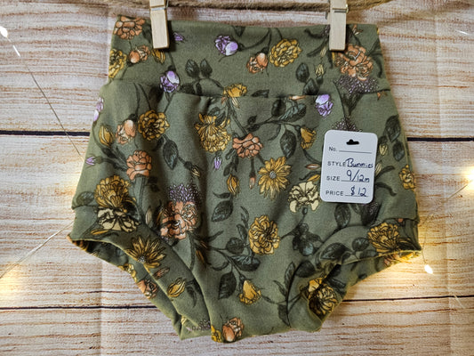 Olive Floral Bummies