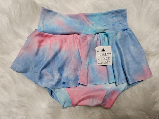Blue Tiedye Skirt Bummies