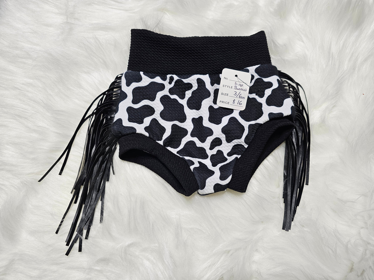 Cow Fringe Bummies